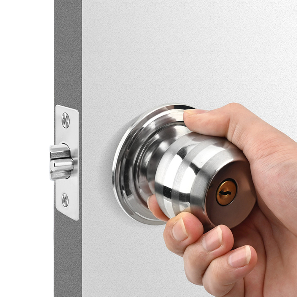 Door Knob Replacement - Дверная ручка-кноб с замком, круглая, из