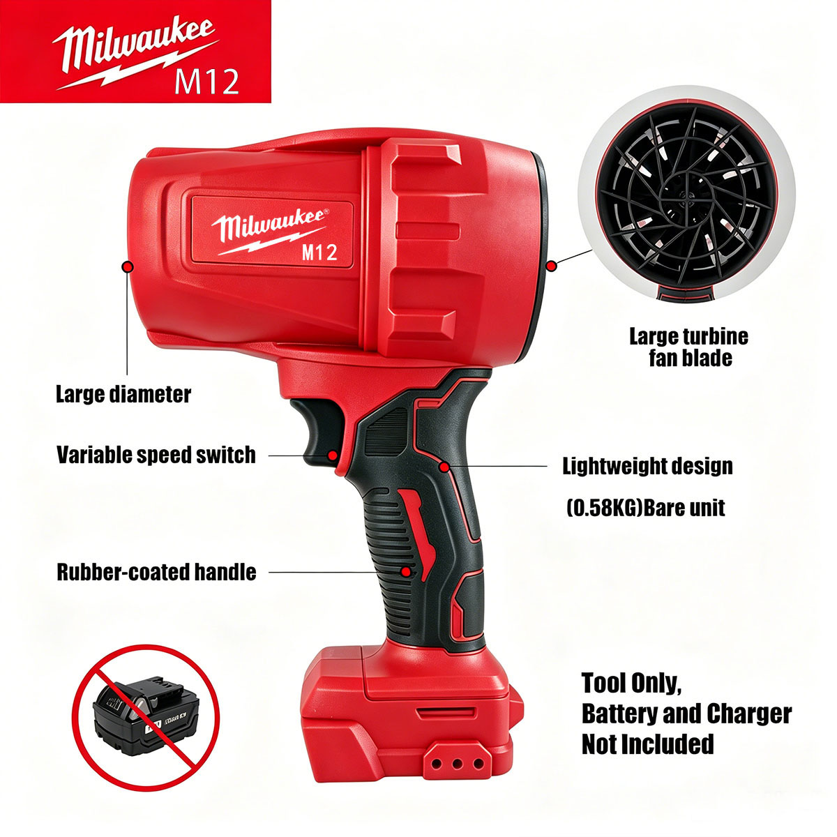 Аккумуляторный воздуходув Milw – обзор и цена Milwaukee Drill M12 Fuel